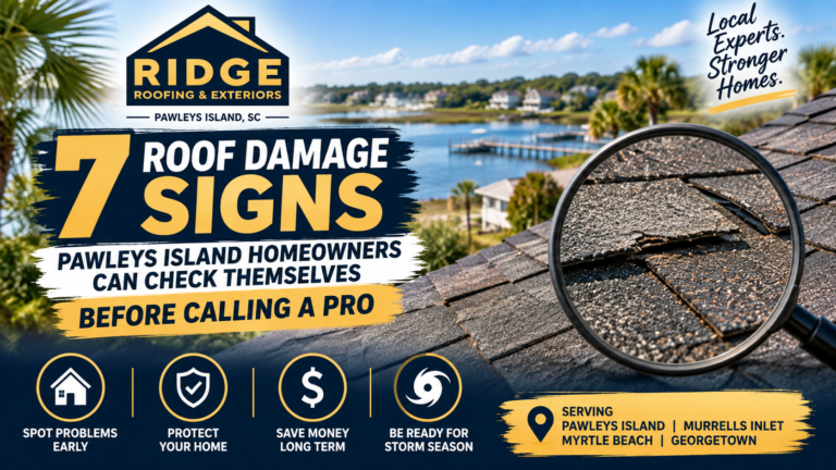 7 Roof Damage Signs Pawleys Island Homeowners Can Check