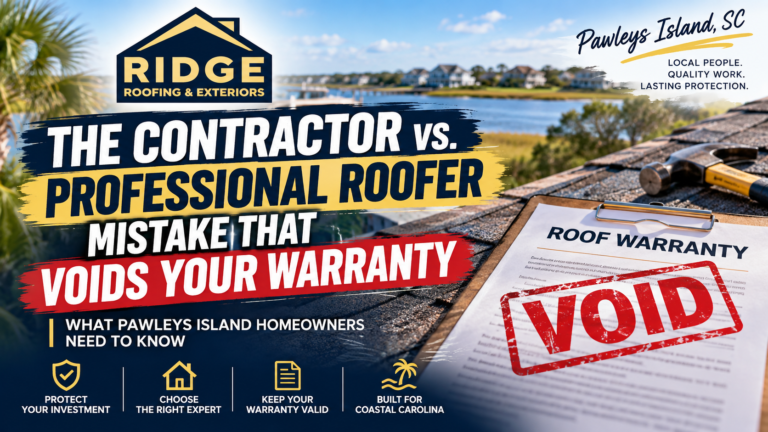 Contractor vs. Professional Roofer: Avoid Roof Warranty Mistakes in Pawleys Island