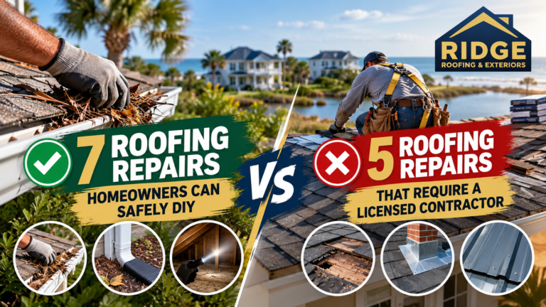 7 DIY Roof Repairs vs. 5 Jobs for a Roofing Contractor